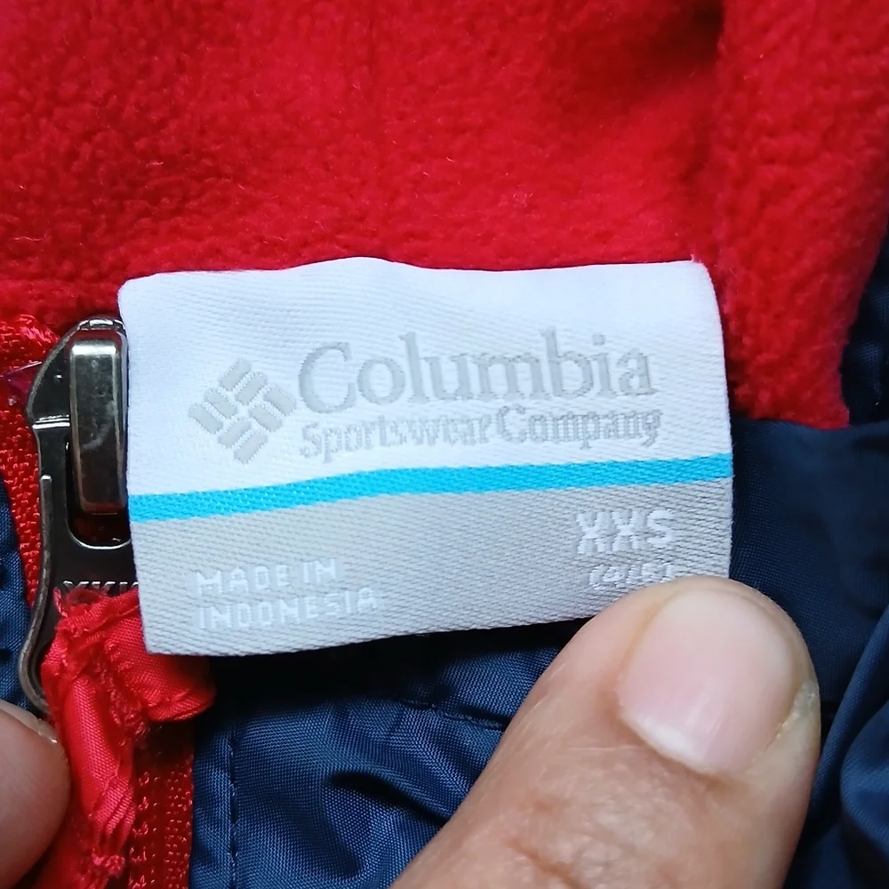 Columbia Blue and Red Hooded‎ Jacket